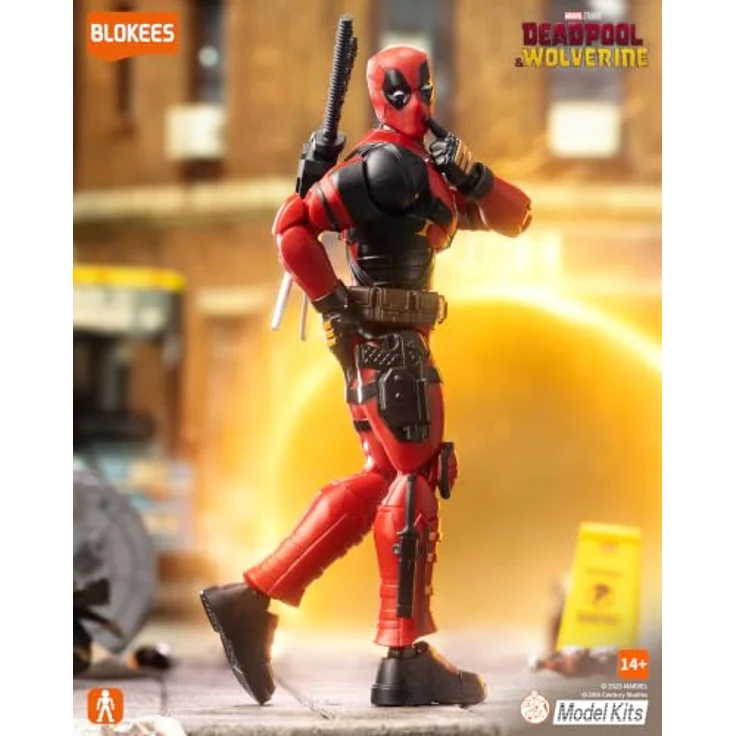 Dickie Blokees Marvel Deadpool Bausatz bewegliche Figur, 86 Teile mit Blitz- und Energieeffekten, 13 cm hoch – Bild 5