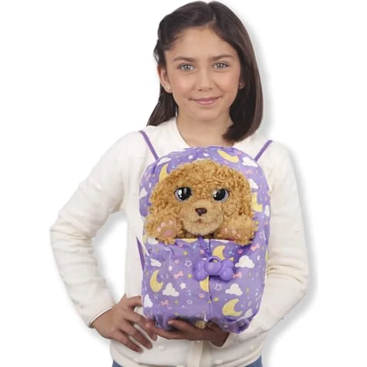 IMC TOYS Baby Paws Interaktiver Labradoodle, Kuscheltier mit flauschigem Lockenfell, inkl. Schnuller, Fläschchen und Tragebeutel, ab 18 Monaten geeignet – Bild 8