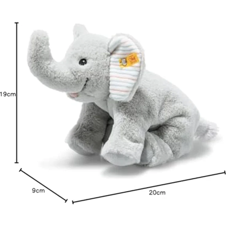 Steiff Floppy Trampili Elefant 20 grau liegend – Bild 6