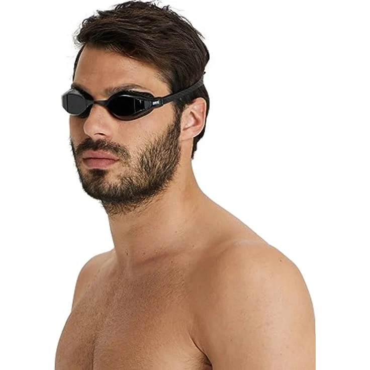 arena Air-Speed Anti-Fog Wettkampf Schwimmbrille Unisex für Erwachsene, Schwimmbrille mit breiten Gläsern, UV-Schutz, 3 austauschbare Nasenstege, Air-Seals Dichtungen – Bild 5