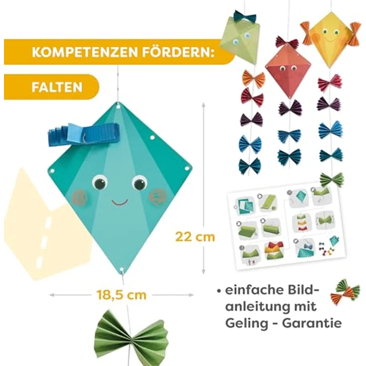 Haba Kreativset 3er Bastelsets Erstes Basteln Herbst, mit Drachen, Eichhörnchen und Fuchsmotiv für Kinder – Bild 7