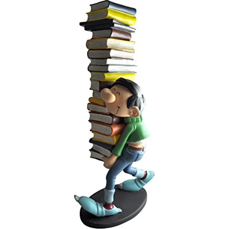 Plastoy SAS 300 - Gaston Lagaffe: Figur Gaston mit Bücherstapel - Preisvergleich – Bild 2