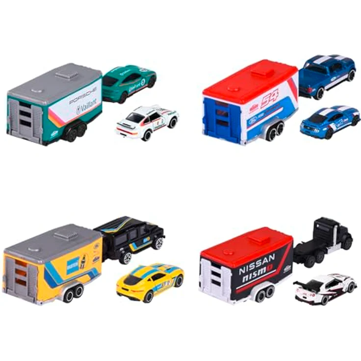 Car Trailer Assortment, 4-sort., 1x Set, zufällige Farbauswahl – Bild 2