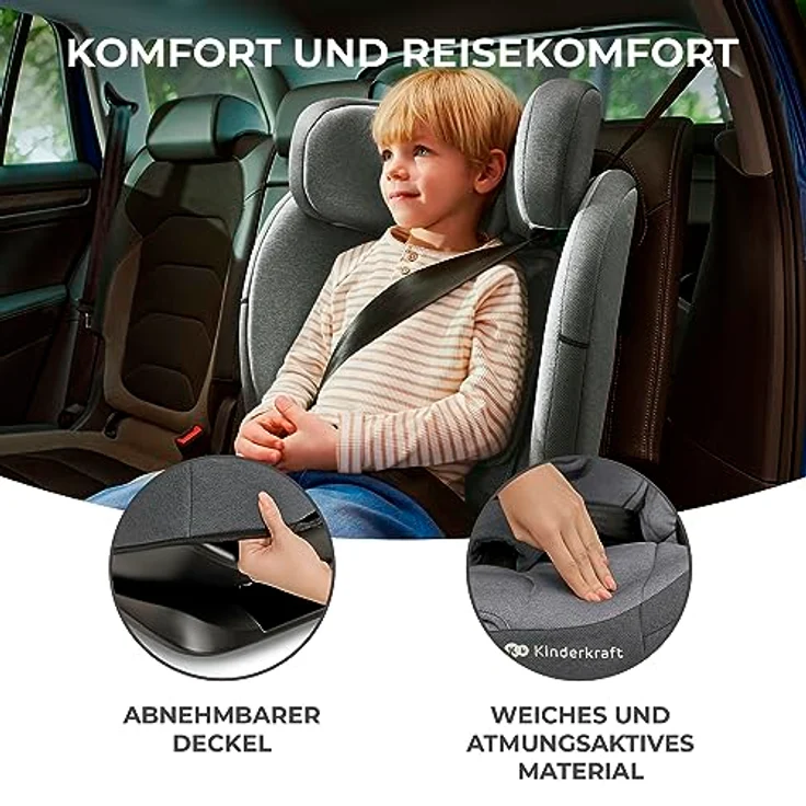 KinderKraft Oneto3, Kindersitz i-Size ECE R129, 76-150 cm, Side Protect und H-Guard System, komfortabler Sitz – Bild 11