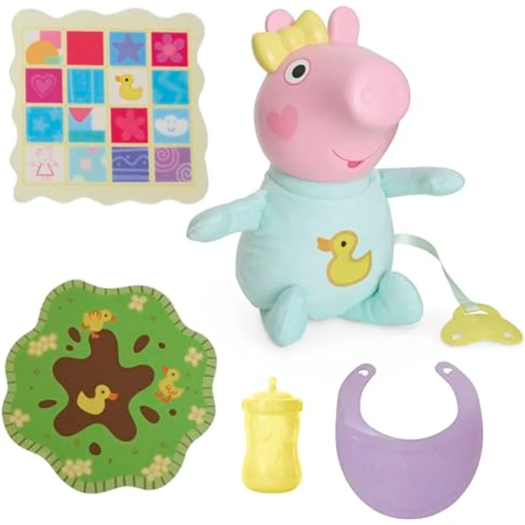 Hasbro Peppa Pig Oinks & Snuggles Evie, Interaktive Kuschelpuppe mit über 20 Soundeffekten und Zubehör – Bild 11