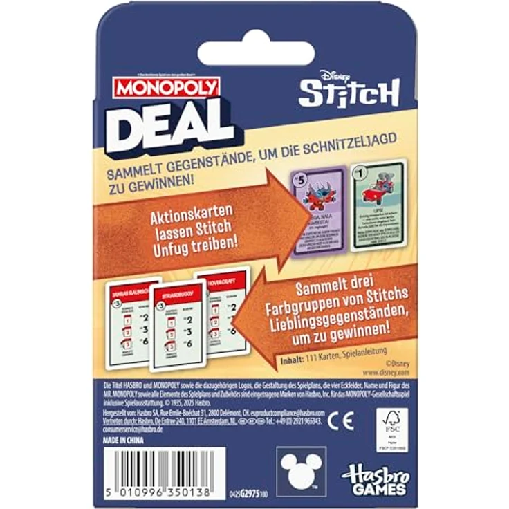 Monopoly Deal: Disney Stitch Edition, Kartenspiel - Deutsche Version – Bild 4