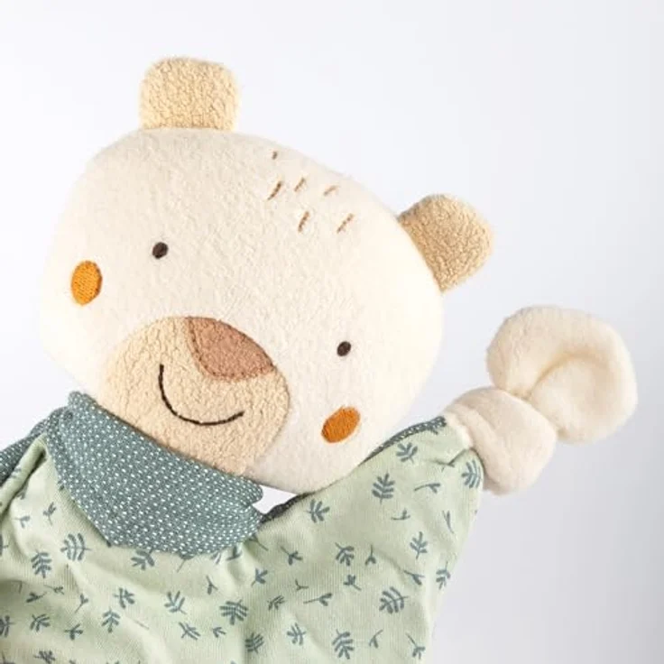 sigikid 39770 Schnuffeltuch Tiercharakter Bär, Mint/weiß – Bild 5