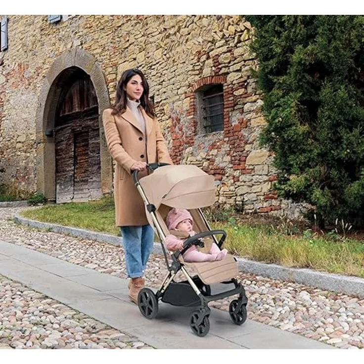 CAM Il mondo del bambino Sport-Kinderwagen Off-Road | Grau | Klappbarer Sportwagen mit 5-Punkt-Gurt – Bild 2