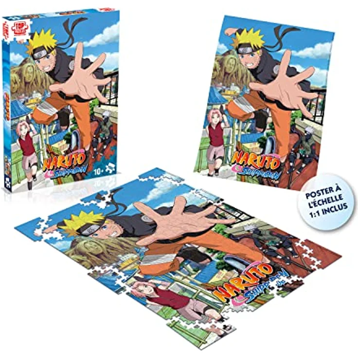 Winning Moves Naruto Shippuden Retorno a Konoha Puzzle, 1000 Teile, Mehrfarbig, 665 x 500 mm – Bild 3