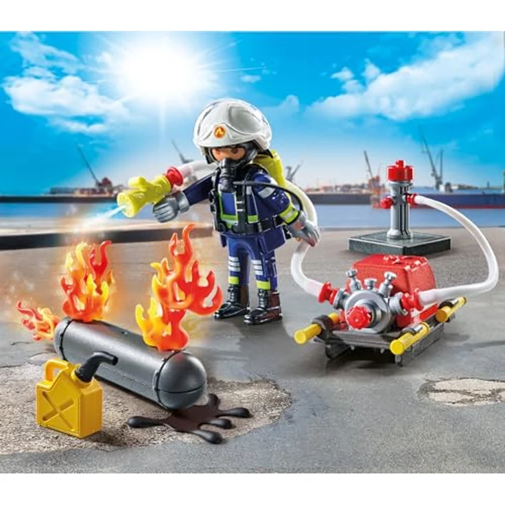 Playmobil® 71826 - Löschung eines Gastanks - Action Heroes mit Wasserpumpe und Hydrantenanschluss – Bild 3