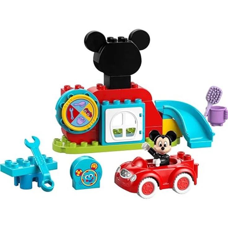 LEGO DUPLO 10454 Mickys Clubhaus und Auto, 27-teiliges Bauspielzeug für Kleinkinder ab 2 Jahren, mit Rutsche und Supercomputer – Bild 2