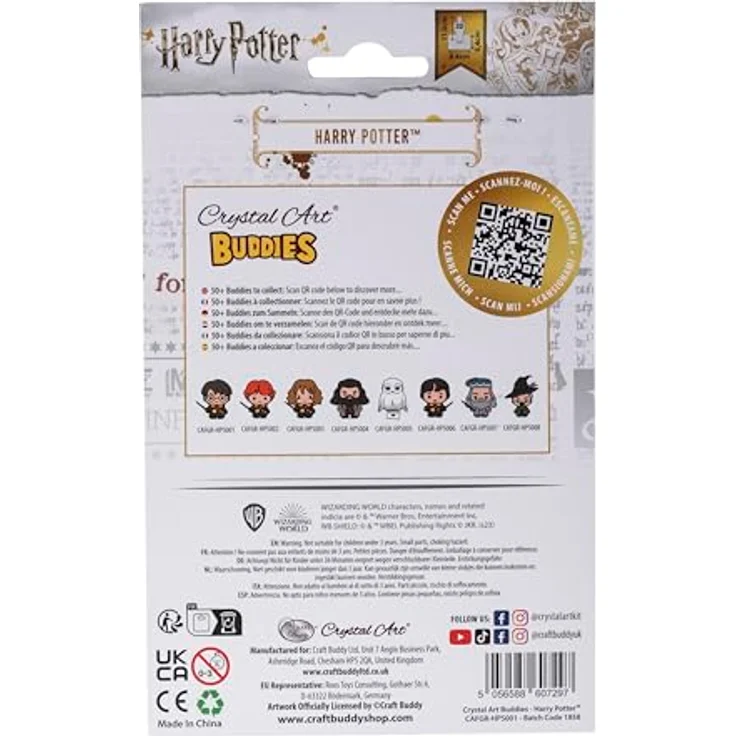 CRYSTAL ART Harry Potter Holzfigur zum Diamantieren, Komplettset mit Strasssteinen, 11 cm – Bild 4