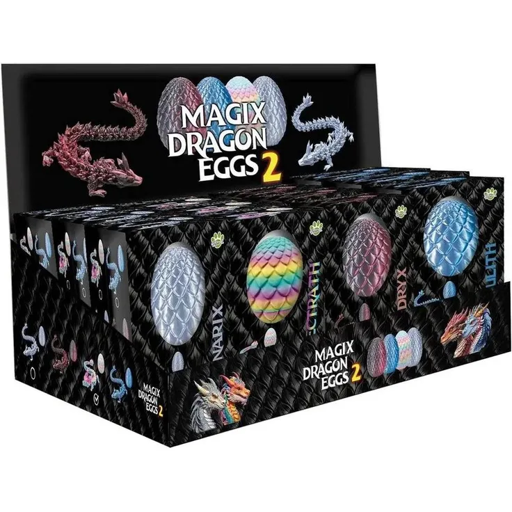 Triton-X MagiX Dragon Egg Serie 2, 3D-Drachenfigur 22,5 cm, zufällige Designs (Lunarix, Azulith, Spectrath, Jadryx)