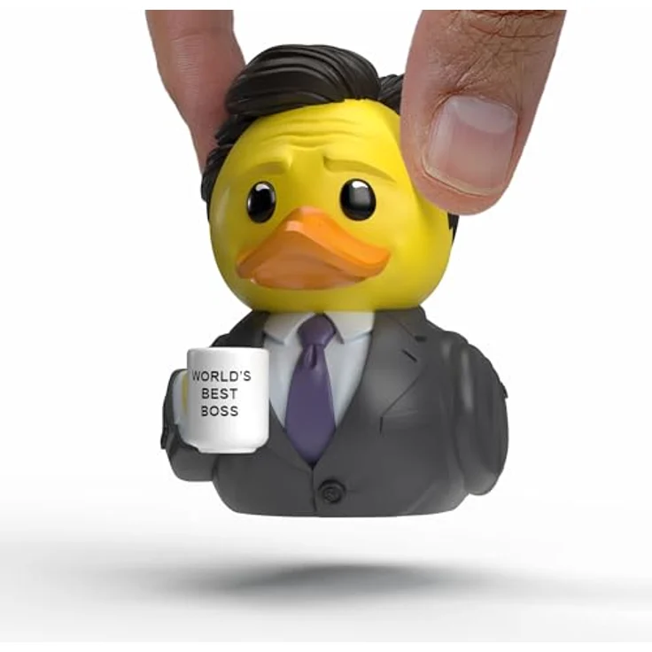 TUBBZ Mini: The Office - Michael Scott Cosplay-Gummiente, Vinyl-Figur, 5 cm, in Mini-Badewanne – Bild 1