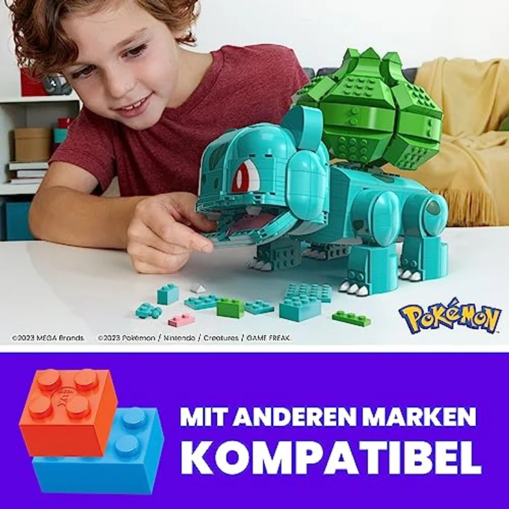 MEGA Pokémon Jumbo Bisasam, 789-teiliges Bauset mit authentischen Details und beweglichen Teilen – Bild 3