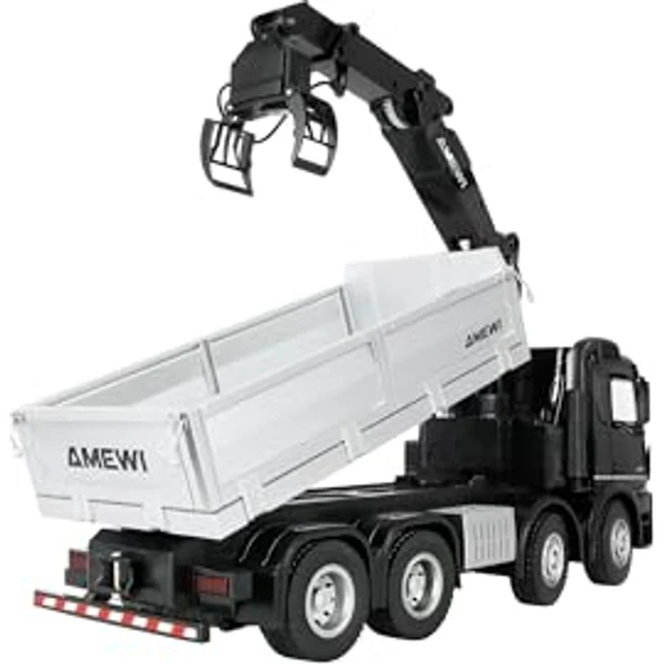 Amewi Mercedes-Benz Arocs Kranwagen mit Kipper 8x4/4 4WD, RTR Ferngesteuert, Metallic-Schwarz, mit Kippfunktion und elektrisch steuerbarem Greifer – Bild 5