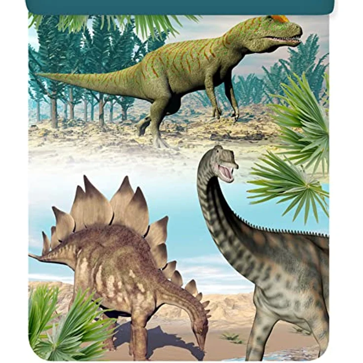 ESPiCO Bettwäsche Trendy Bedding Dino Bunt Dinosaurier T-Rex Stegosaurus Renforcé, Größe:135 cm x 200 cm – Bild 3