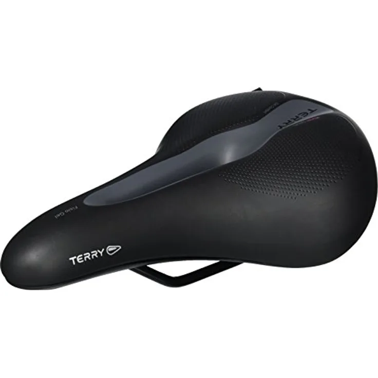 TERRY Ergon Herren Fisio Flex Gel Max Fahrradsattel, Black, L mit speziell entwickelter Druckverteilung