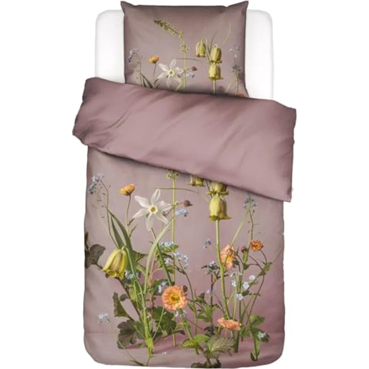 ESSENZA Bettwäsche Ficaria Woodrose, 135x200 + 1x 80x80 cm - 100% Bio-Baumwollsatin 215TC - Blumen, pflegeleicht, GOTS-zertifiziert – Bild 4