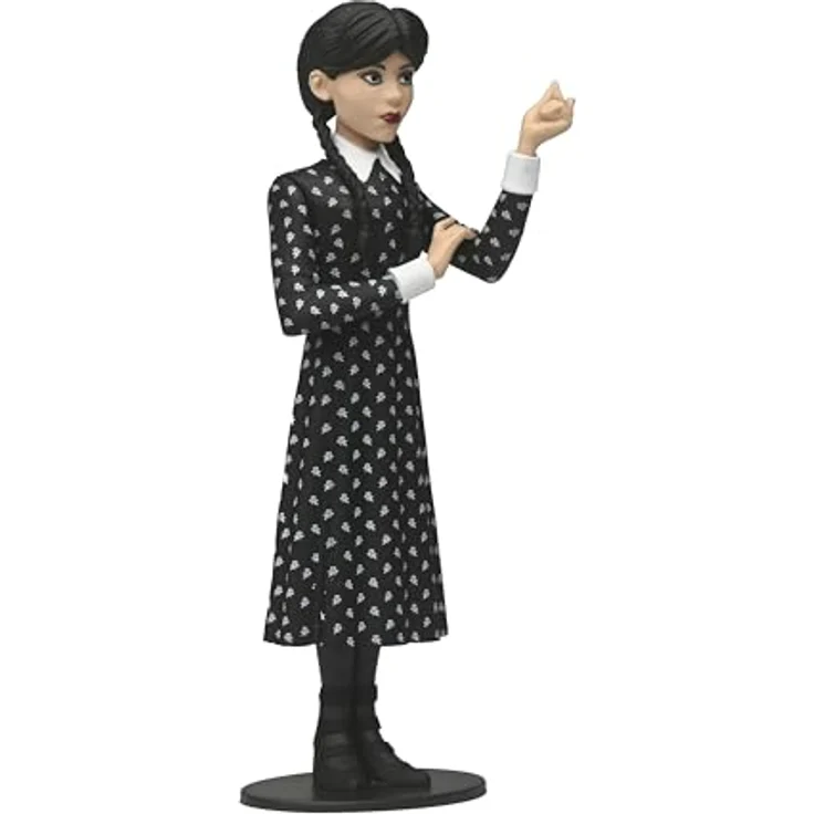NECA Wednesday Series Toony Terrors Sammelfigur Wednesday Addams, schwarz-weißes klassisches Kleid, 15,2 cm, geeignet ab 14 Jahren – Bild 5