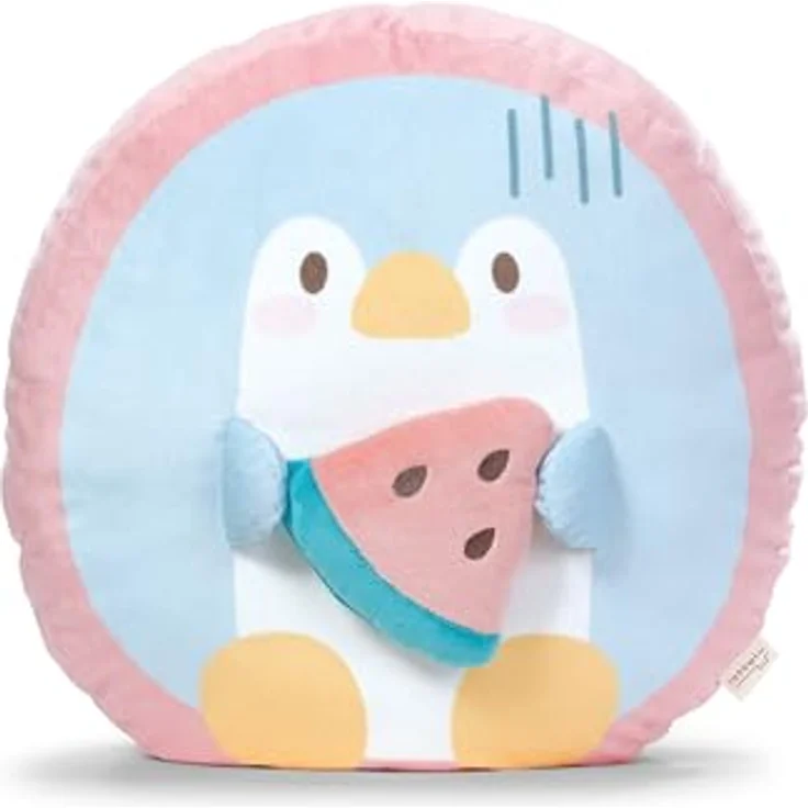 Nici Kuscheltier mymochi, Pinguin Waddle mit Wassermelone, 35x33x12cm, flauschig und niedlich – Bild 1