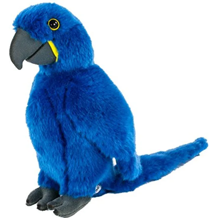 Teddys Rothenburg Plüschpapagei, sitzend, blau, 26 cm, waschbar bis 30°C