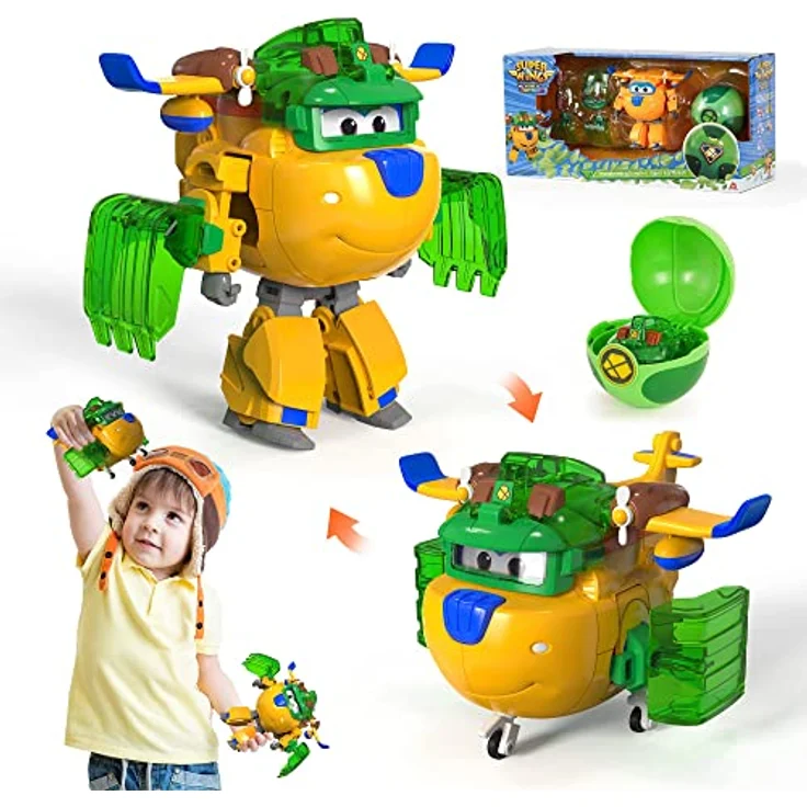 Super Wings Transforming Flugzeug Super Iron Donnie, 12,7 cm großes wandelbares Spielzeug mit Superbällen, für Kinder ab 3 Jahren – Bild 1