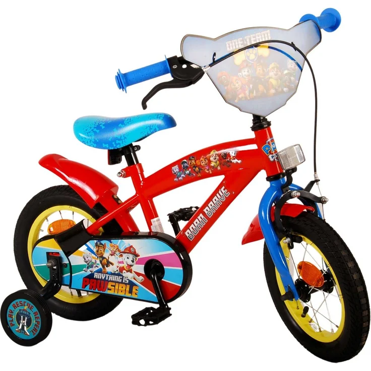 PAW PATROL Kinderfahrrad Jungen - Rot / Blau - 85% zusammengebaut, bis 60 kg, Rücktrittbremse, Lenkerhöhe einstellbar, Luftbereifung – Bild 1