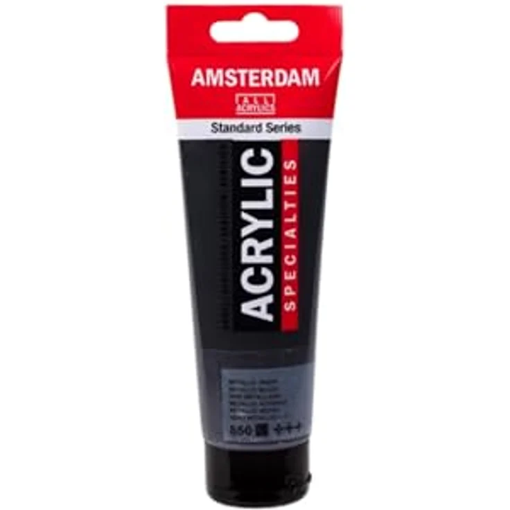 Amsterdam Standard Series Acrylfarbe Metallic Black 850, 120 ml, deckend, lichtecht, satiniert, hochwertige Pigmente – Bild 2