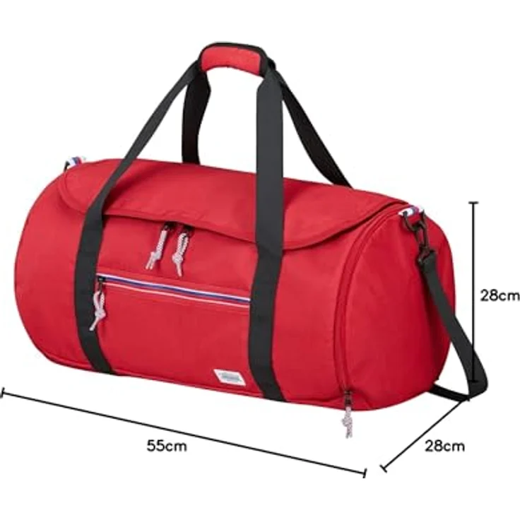 American Tourister Upbeat Reisetasche 55 cm, rot, 100% Polyester, ideale Kindersporttasche – Bild 6