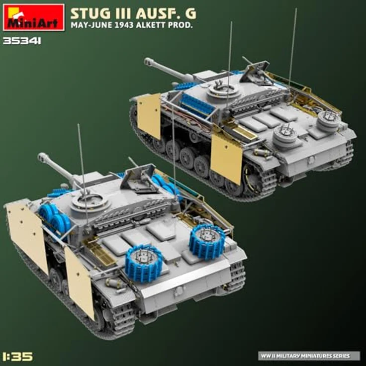 Other 1:35 StuG III Ausf. G Mai-Juni 1943 Alk, Modellfahrzeug mit beweglichen Luken und Photoätzteilen, 5 Varianten darstellbar – Bild 12