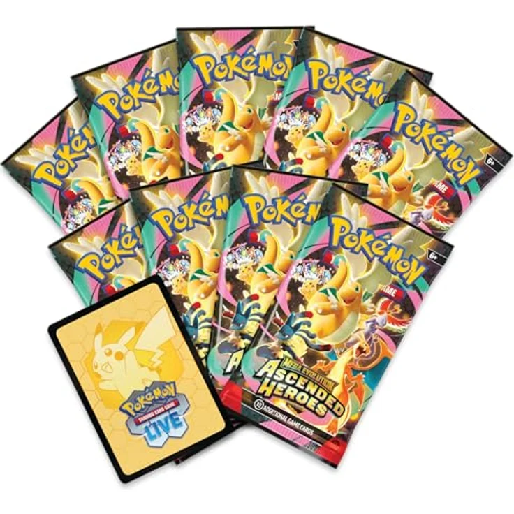 The Pokemon Company Pokemon - Mega Evolution - Ascended Heroes Elite Trainer Box, inkl. 9 Booster-Packs, exklusive Promokarte, 65 Hüllen und Gameplay-Zubehör, Englisch – Bild 7