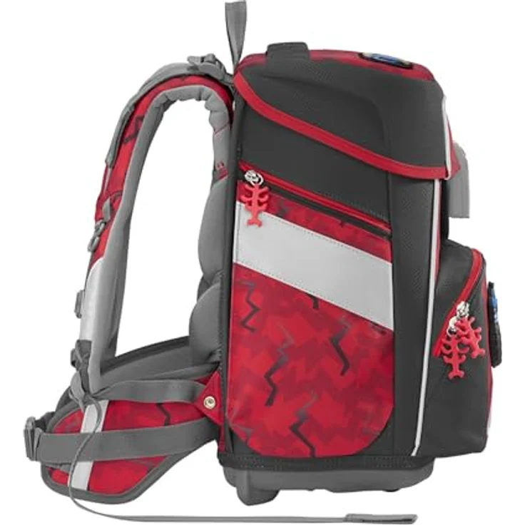Step by Step Schulranzen-Set Space Monster Truck Rocky, 5-teilig, rot-blau, ergonomischer Tornister mit Reflektoren, höhenverstellbar mit Hüftgurt, 20l – Bild 4