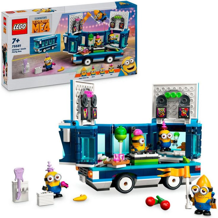 LEGO® Konstruktionsspielsteine Minions und der Party Bus (75581), LEGO Despicable Me, (379 St), Made in Europe - Preisvergleich