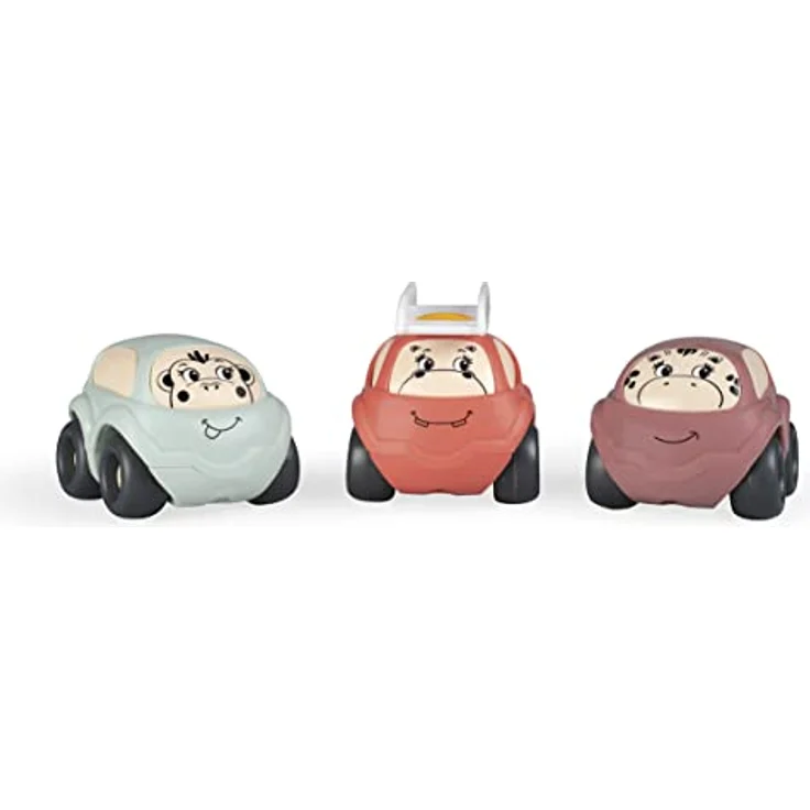 Smoby - Little – Set 3 Fahrzeuge 1. Alter Autos und Feuerwehrauto Transportbox ab 12 Monaten 140204, grün, 7/140204 – Bild 3