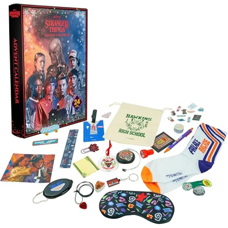 Cinereplicas Stranger Things Adventskalender 2024 - Offizielle Lizenz, Exklusive Geschenke inspiriert von der Erfolgsserie, bunt – Bild 2