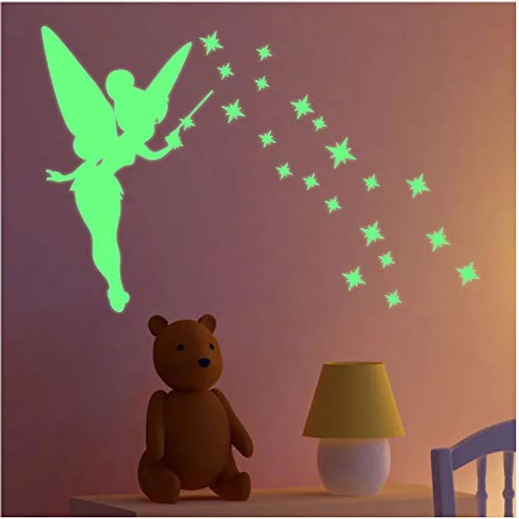 Ambiance Sticker phos-ROS-A328 Wandtattoo, Vinyl, Tink, 45X25 cm
