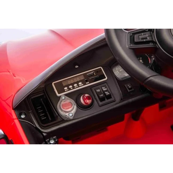 Beneo Motors Porsche Cayenne Kinder Elektroauto 12V, lizenziertes Einzelsitzmodell mit Lithium-Batterie, 2x25W Motoren, 2,4GHz Fernbedienung, MP3 USB/AUX Anschluss, Federung, LED-Lichter, rot – Bild 4