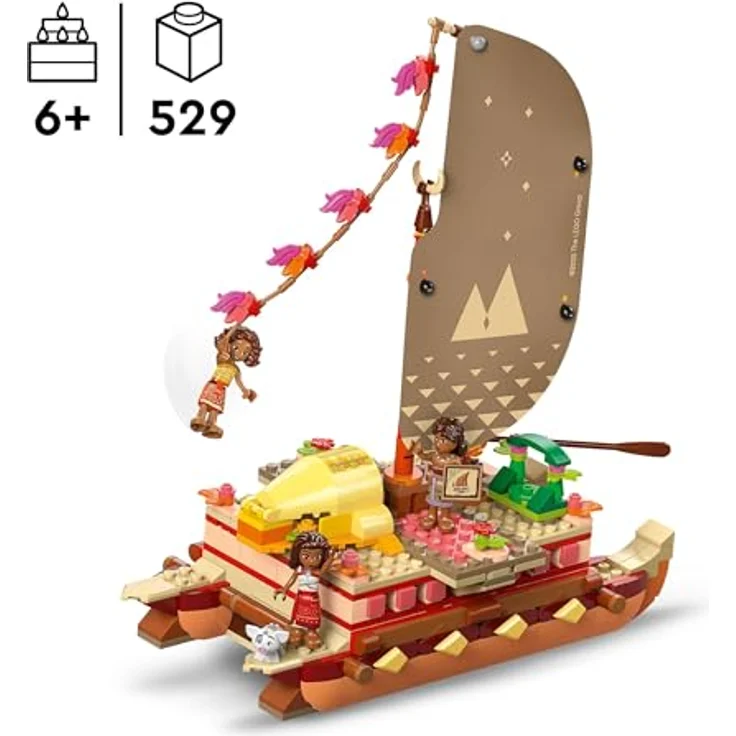 LEGO Vaianas Abenteuerfloß, Spielset für Kinder ab 6 Jahren, Schiffsspielzeug mit Disney Charakteren – Bild 2