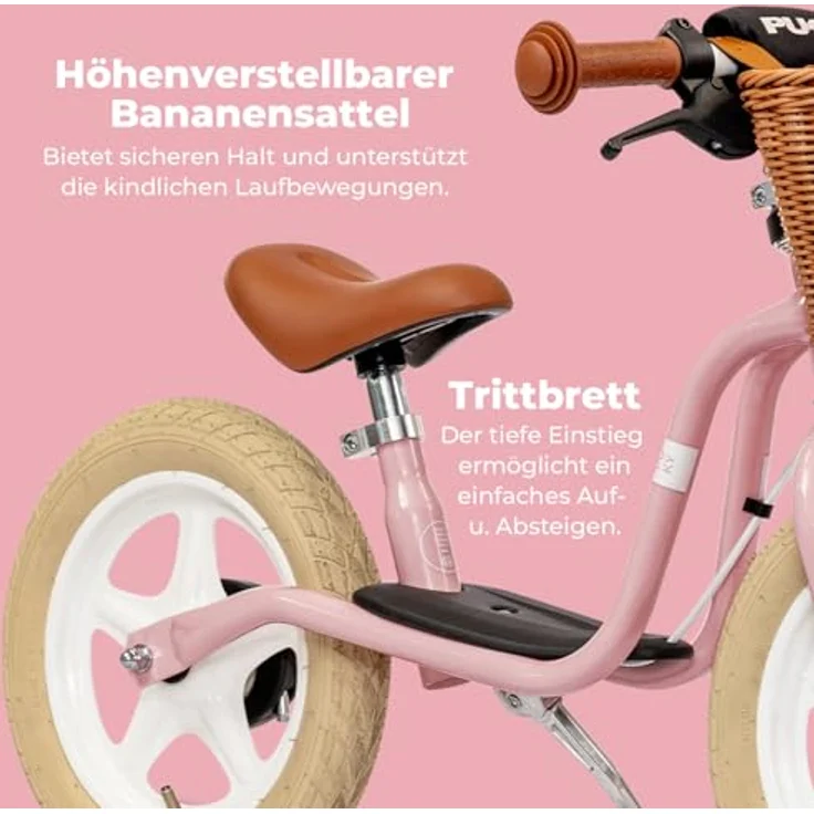 Puky LR 1L Classic Laufrad, ohne Bremsen, mit Luftbereifung, Retrodesign in Beige – Bild 6