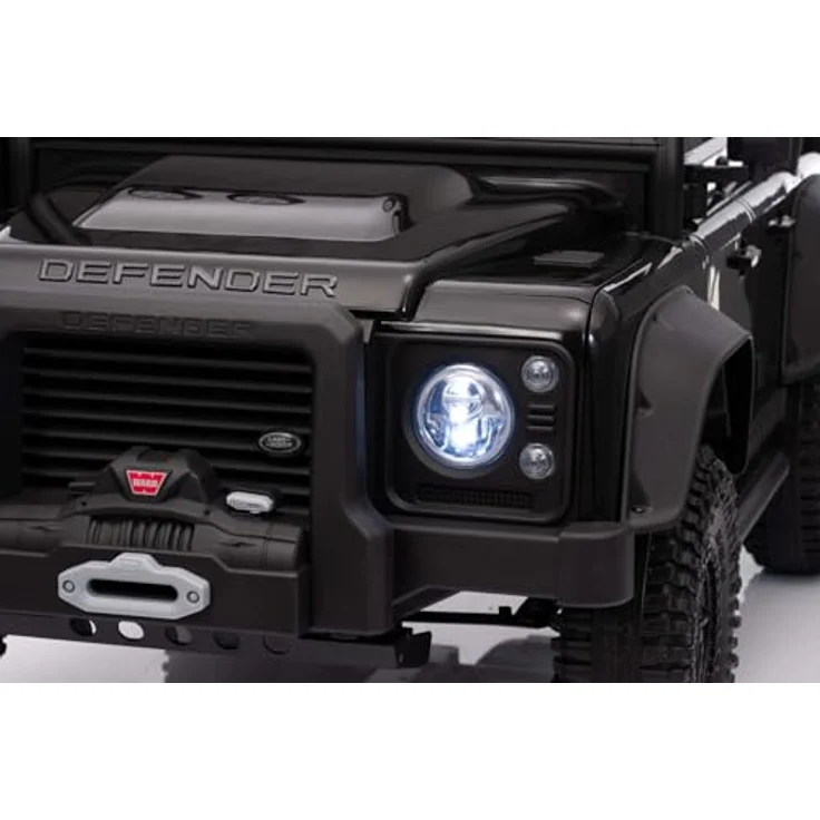 Beneo Elektrisches Kinderfahrzeug Land Rover Defender 110 SVX 12V, rot, 4x4-Antrieb, LED-Lichter, Bluetooth, USB/AUX-Eingang, Lithium-Akku, 4 x 25W-Motor, originale Lizenz – Bild 5