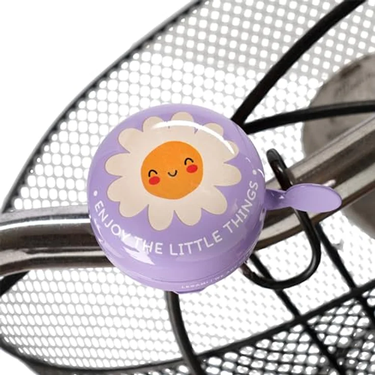 LEGAMI Fahrradklingel – Bike Bell, Fahrradhupe für Kinder, Daisy-Motiv, Violett, robust – Bild 2