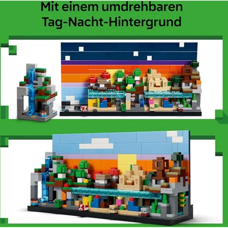 LEGO Minecraft Mini-Biome 21589, DIY Deko Set mit 5 Mikrofiguren und 5 abnehmbaren Biomen, kreatives 3D Puzzle für Gamer ab 12 Jahren – Bild 4