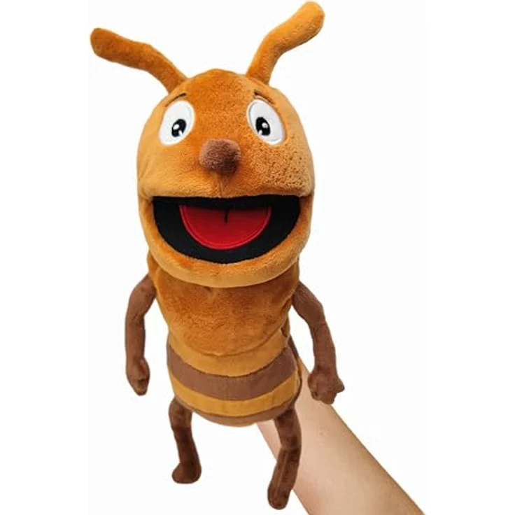 LOMTRATS Insekten-Handpuppen, bewegliche Puppen für kreative Erzählspiele, Bienen, Schmetterlinge und Libellen, 40 cm, Plüschmaterial, waschbar – Bild 1