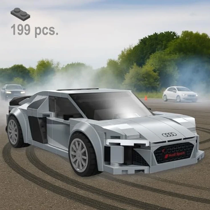 JAMARA CADA Audi R8 Coupé 1:24, Spielzeug Modellauto aus 199 Klemmbausteinen, detailgetreues Design, für Kinder ab 8 Jahren, Geschenkidee Jungen und Mädchen – Bild 2
