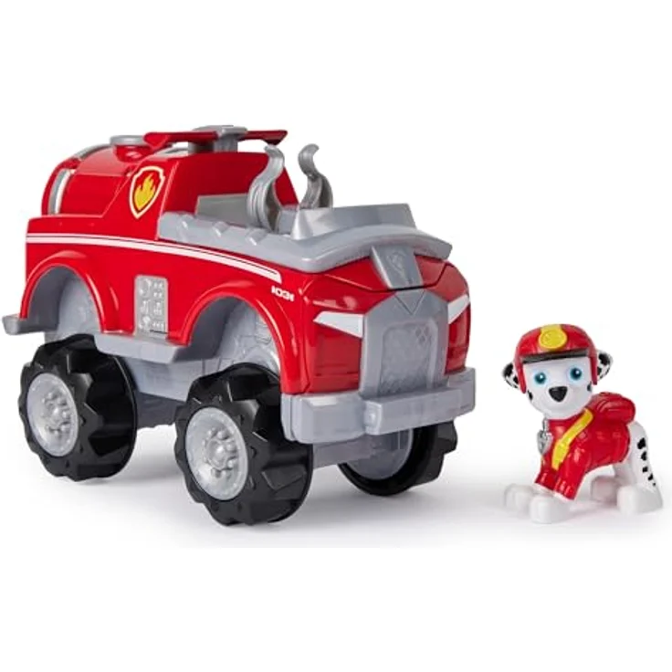 Spin Master Paw Patrol Spielzeug-Auto Jungle Pups, Marshall Offroad-Fahrzeug mit  ausklappbarer Rettungsleiter und Lichtleiste – Bild 1