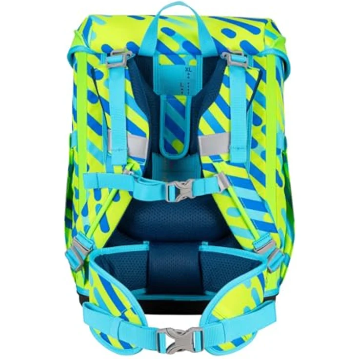 DerDieDas ErgoFlex Easy Exklusiv Neon Schulranzenset 5-teilig Monster, Kinder-Ranzen mit ergonomischem Design und stylischen Set-Teilen, blau – Bild 3