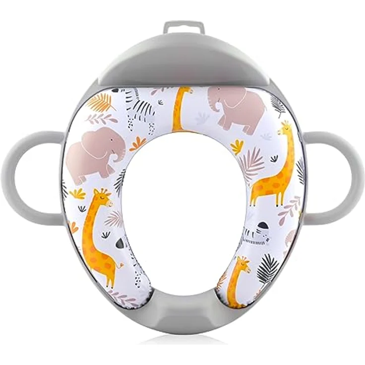 Lorelli Baby-Toilettensitz mit Rückenlehne, gepolstert, Spritzschutz, Handgriffe, 11 cm, Kunststoff – Bild 2