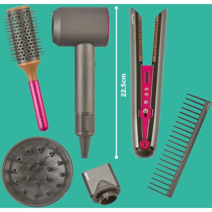 Casdon 73552 Dyson Supersonic & Corrale Deluxe Styling-Set | Spielzeug-Haartrockner und-Glätteisen für Kinder ab 3 Jahre | Mit interaktiven Elementen ausgestattet - Preisvergleich – Bild 7
