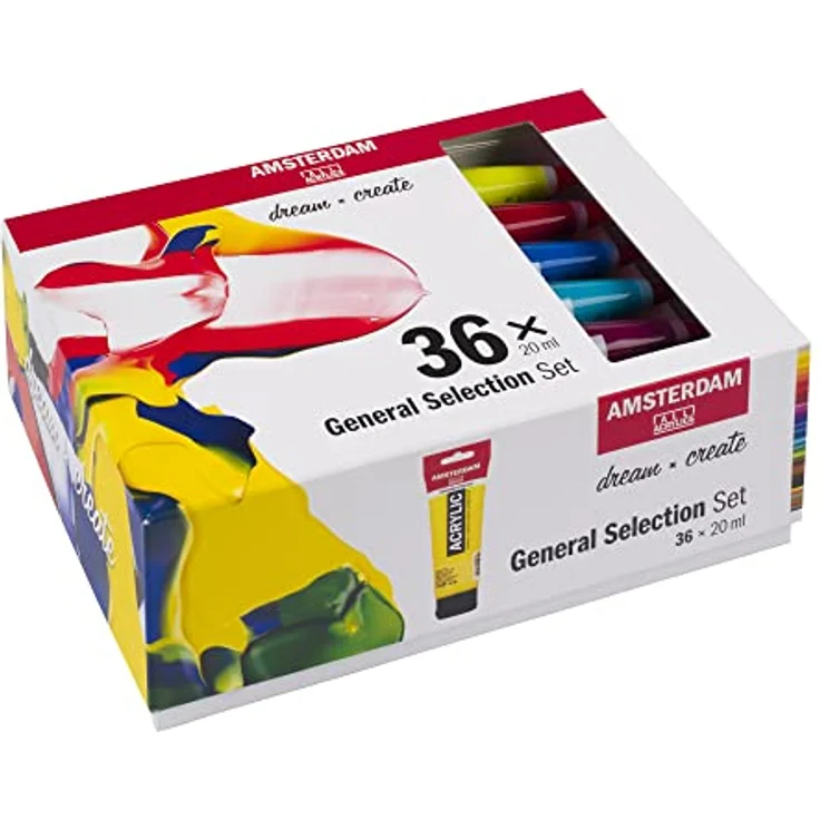 Amsterdam Standard Series Acrylfarben Set, Probierset mit 36 x 20 ml Tuben, Basis Farbauswahl für Einsteiger – Bild 3